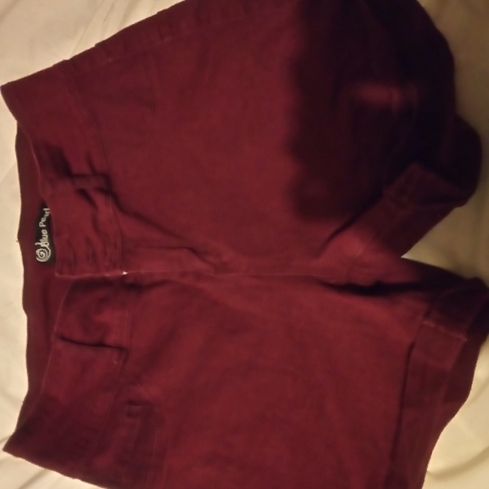 Blue Pearl Marron Denim Shorts Sz 14